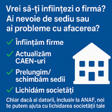 Infiintare lichidare firme, radiere, faliment, gazduire sediu